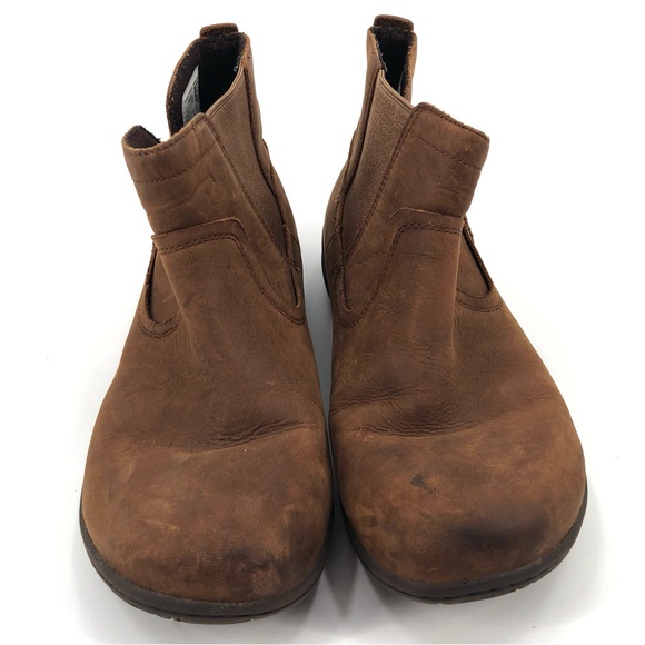 MERRELL Encore Kassie Ankle Boot 8.5 Leather Brown Waterproof Bootie Women Boots - Picture 6 of 9